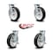 Service Caster 8 Inch Rubber on Aluminum Swivel Caster Set with Roller Bearing 2 Brake SCC SCC-30CS820-RAR-2-TLB-2 - alternate 6